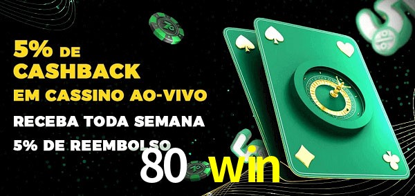 Promoções do cassino ao Vivo 80 win